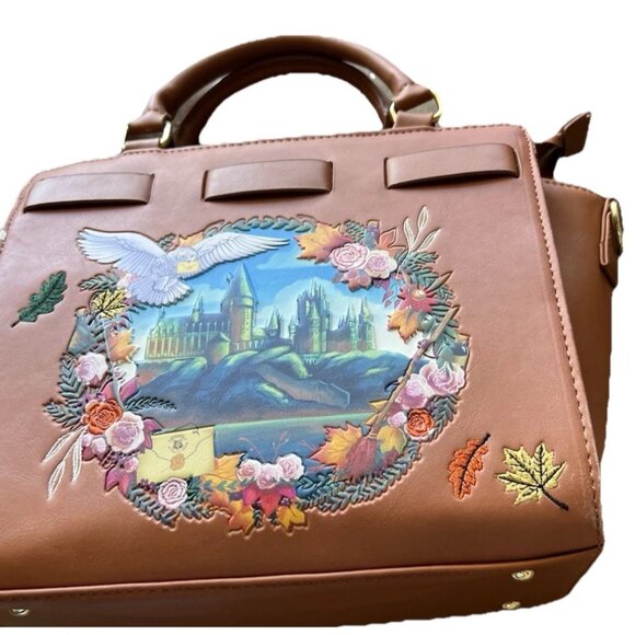 Vintage Harry Potter Wizarding World Brown Leather Purse Cross Body Shoulder - Picture 3 of 16